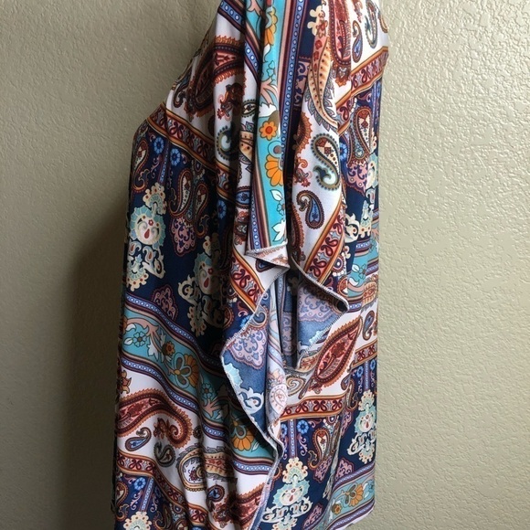 Star Vixen SZ Large Paisley Print in Earth Colors Oversized Blouse Top  * - Picture 3 of 6